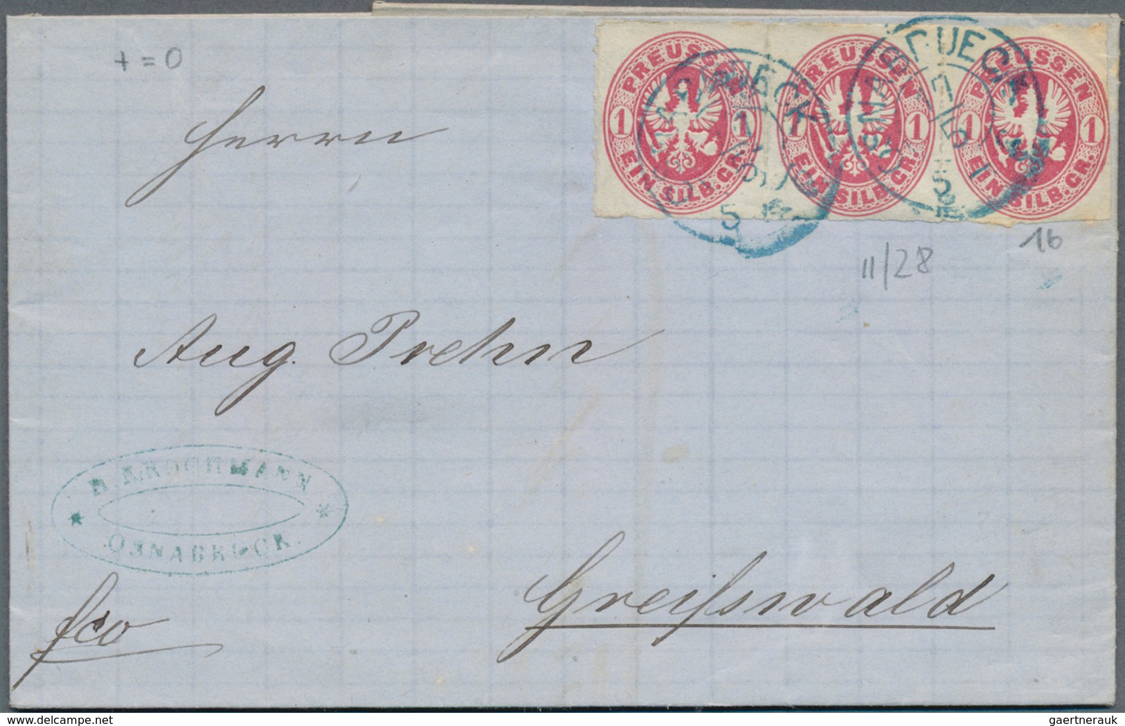 31271 Hannover - Nachverwendete Stempel: 1865/1885, 49 Belege Mit Nachverwendeten HANNOVER-Stempeln Auf Pr - Hannover