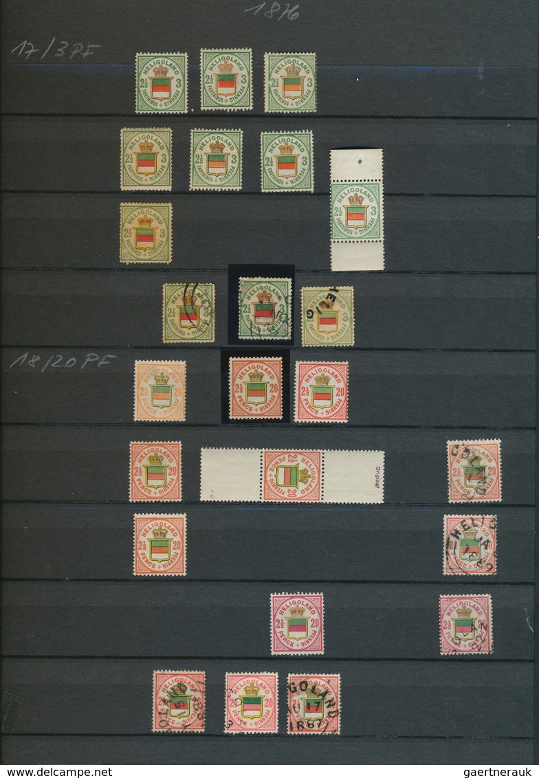 31272 Helgoland - Marken Und Briefe: 1867/79, Ungebrauchte Und Gestempelte Sammlung Im Steckalbum Alles Me - Helgoland