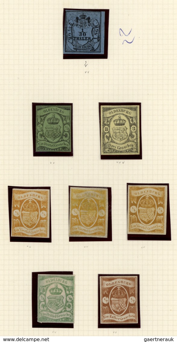 31284 Oldenburg - Marken Und Briefe: 1852/67, Saubere Ungebrauchte Sammlung, Dabei Nr. 5 (knapp), 8, 3x9, - Oldenburg