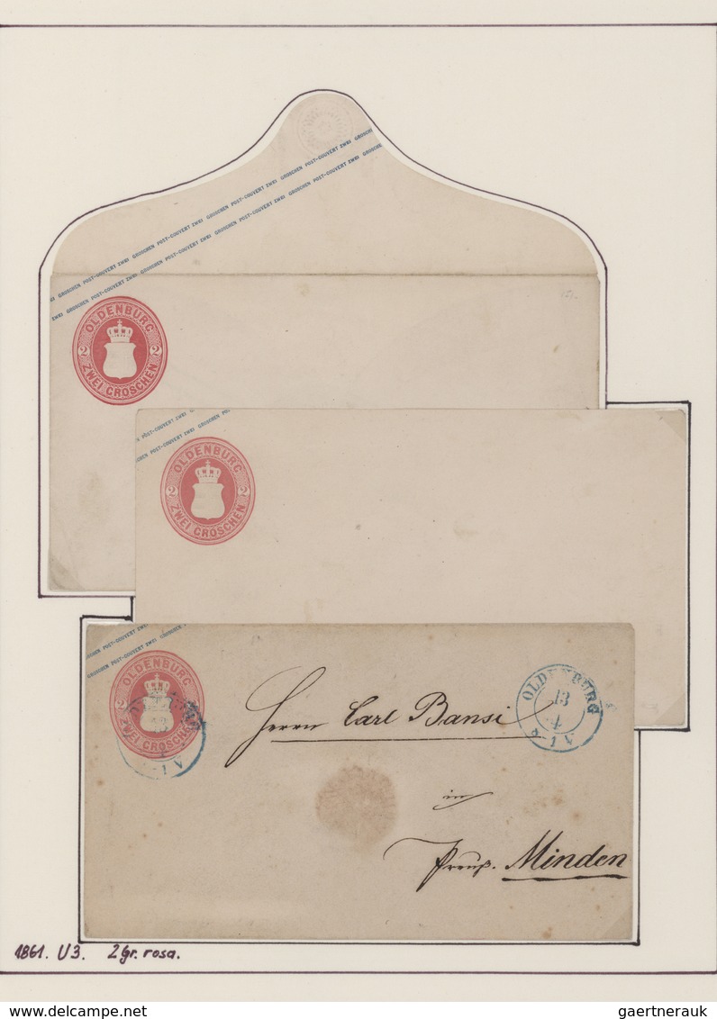 31286 Oldenburg - Ganzsachen: 1861/64, Sammlung von 36 Ganzsachen-Umschlägen ungebraucht und gebraucht, al