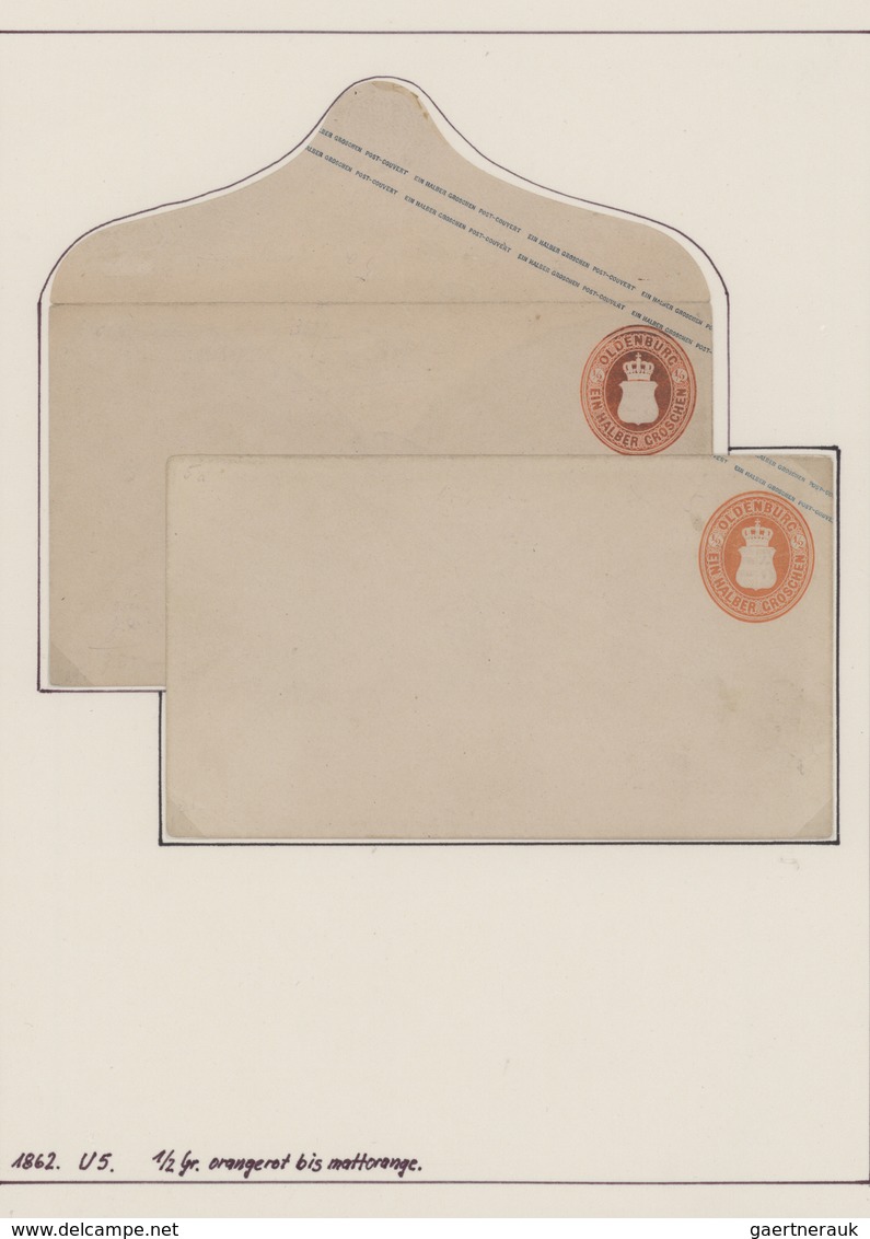 31286 Oldenburg - Ganzsachen: 1861/64, Sammlung von 36 Ganzsachen-Umschlägen ungebraucht und gebraucht, al