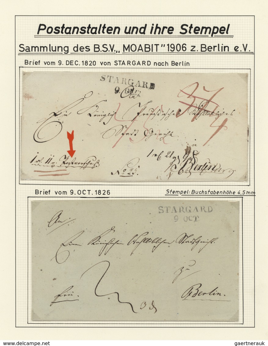 31288 Preußen - Vorphilatelie: 1817/1850, Sammlung Von 46 Vorphilabriefen Von Angermünde Bis Ziesar, Alle - [Voorlopers