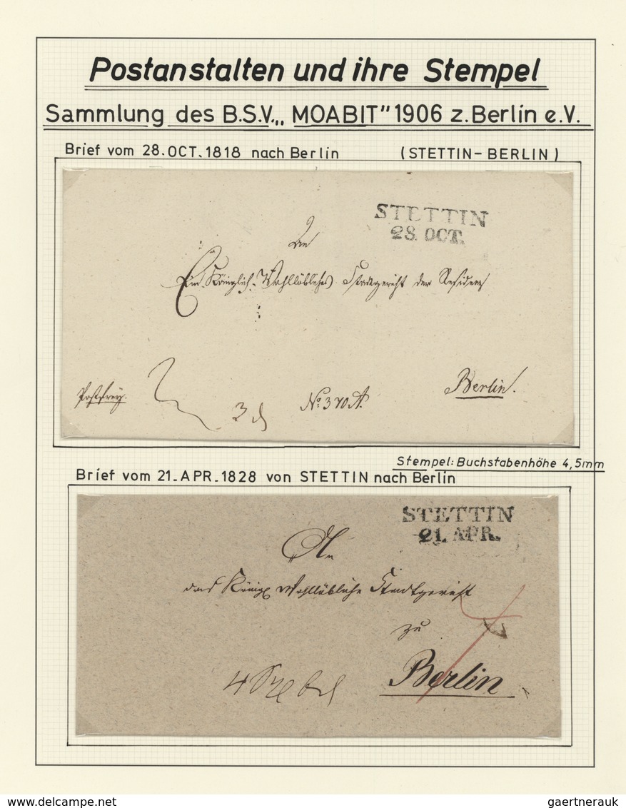 31288 Preußen - Vorphilatelie: 1817/1850, Sammlung Von 46 Vorphilabriefen Von Angermünde Bis Ziesar, Alle - Vorphilatelie