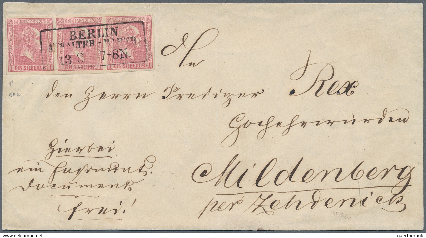 31292 Preußen - Marken Und Briefe: 1850/1870 (ca.), Attraktiver Und Vielseitiger Posten Mit Rund 130 Beleg - Andere & Zonder Classificatie