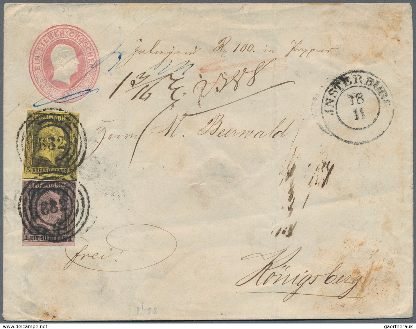 31292 Preußen - Marken und Briefe: 1850/1870 (ca.), attraktiver und vielseitiger Posten mit rund 130 Beleg