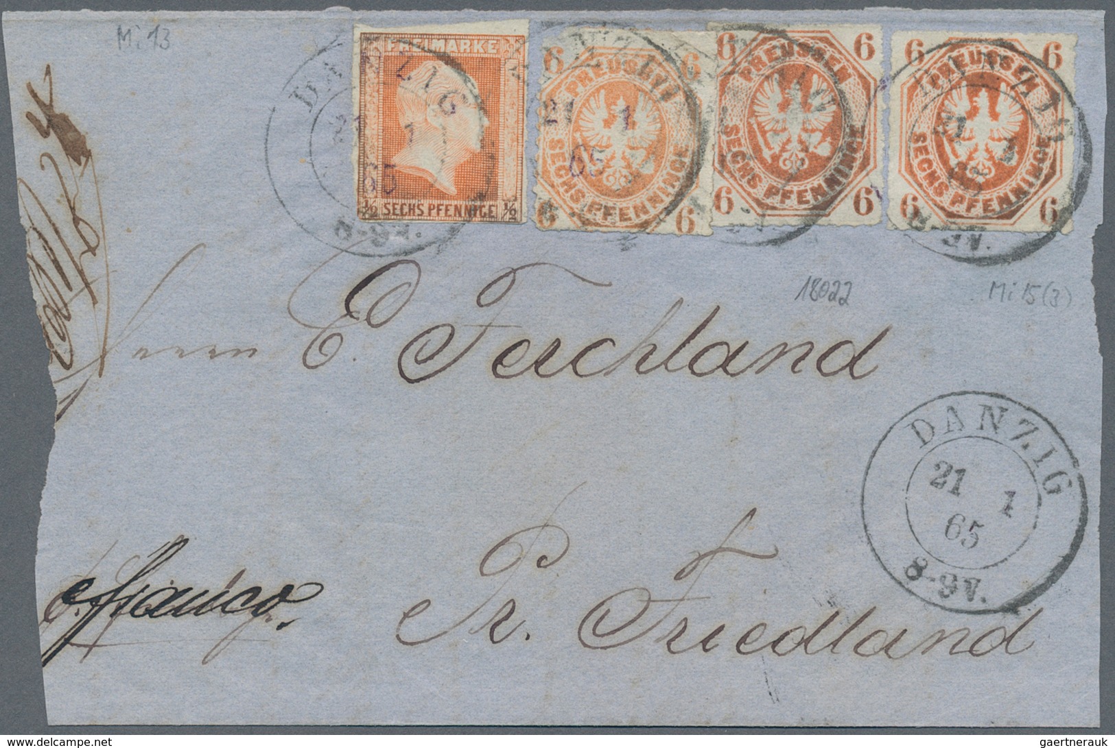 31292 Preußen - Marken und Briefe: 1850/1870 (ca.), attraktiver und vielseitiger Posten mit rund 130 Beleg