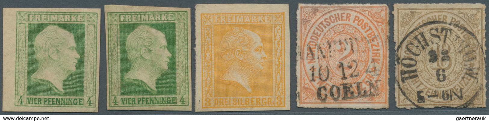 31293 Preußen - Marken Und Briefe: 1850/1870, Preußen Und NDP, Steckkartenlot In Unterschiedlicher Erhaltu - Andere & Zonder Classificatie