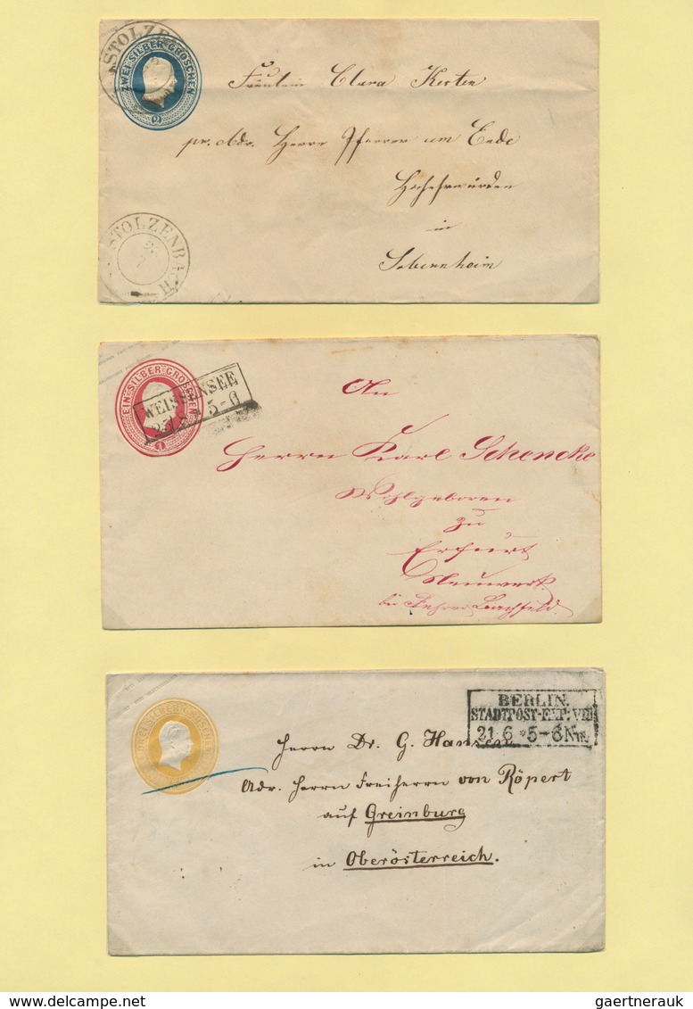 31297 Preußen - Marken Und Briefe: 1850/1867, Urige Sammlung Auf Albenblättern, Dabei Insbesondere Guter T - Andere & Zonder Classificatie