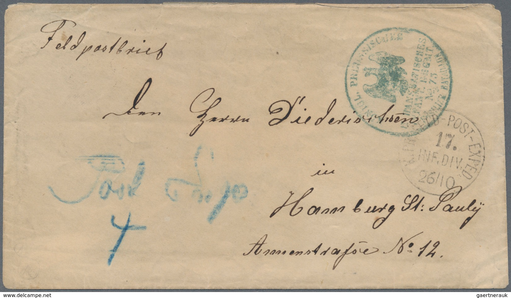 31302 Preußen - Feldpost: 1870/1871 (ca.), DEUTSCH-FRANZ. KRIEG, Herausragende Sammlung Von Ca. 155 Belege - Sonstige & Ohne Zuordnung