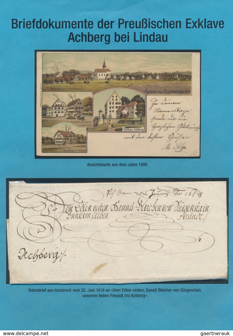31314 Thurn & Taxis - Marken Und Briefe: 1618/1935, Hohenzollern-Sigmaringen / Die Herrschaft Achberg: Spe - Sonstige & Ohne Zuordnung