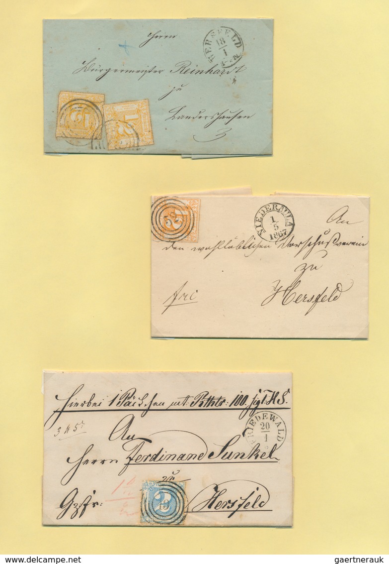 31319 Thurn & Taxis - Marken Und Briefe: 1852/1867, Urige Und Gehaltvolle Sammlung Auf Selbstgestalteten A - Sonstige & Ohne Zuordnung
