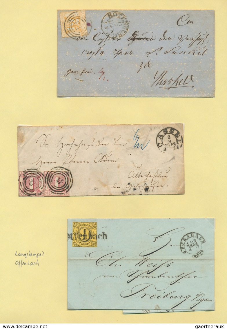 31319 Thurn & Taxis - Marken Und Briefe: 1852/1867, Urige Und Gehaltvolle Sammlung Auf Selbstgestalteten A - Sonstige & Ohne Zuordnung