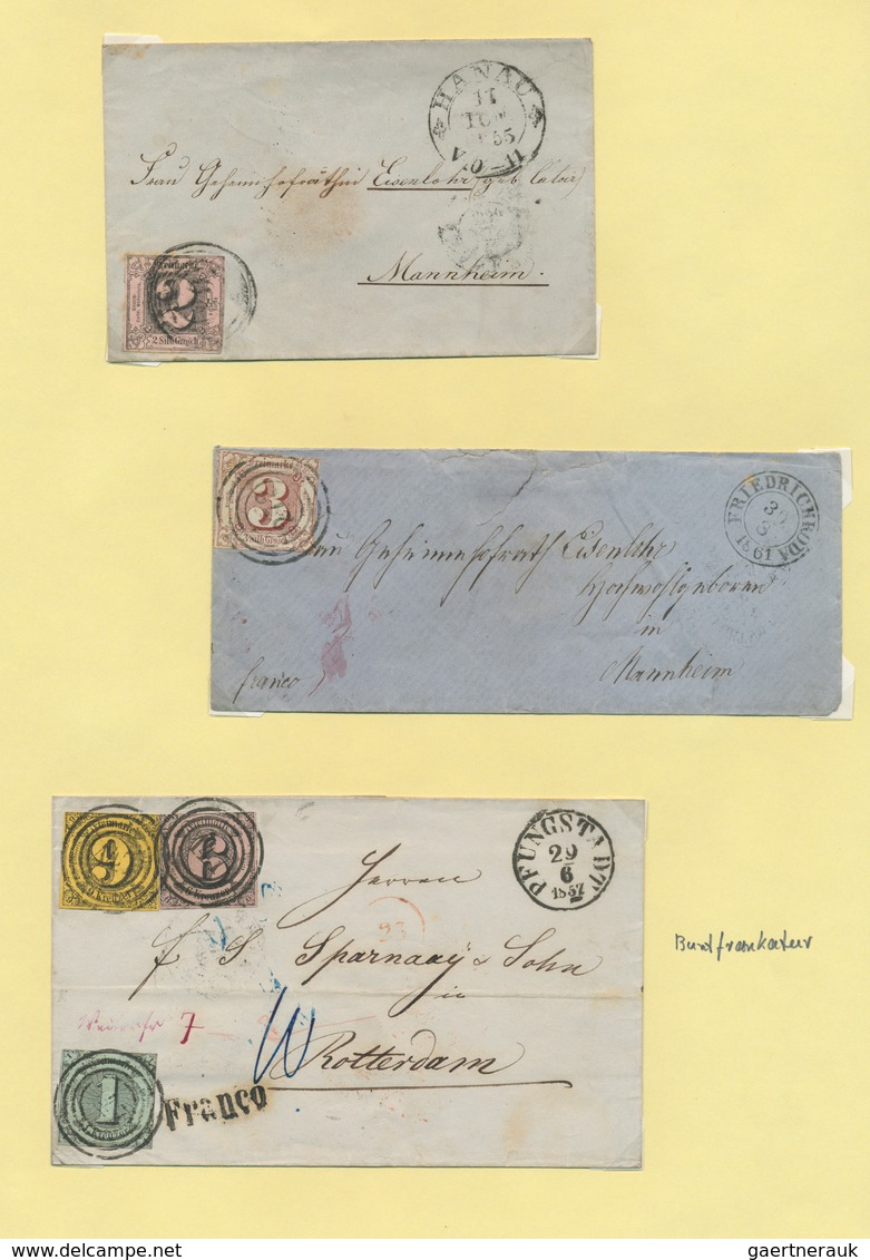 31319 Thurn & Taxis - Marken Und Briefe: 1852/1867, Urige Und Gehaltvolle Sammlung Auf Selbstgestalteten A - Sonstige & Ohne Zuordnung