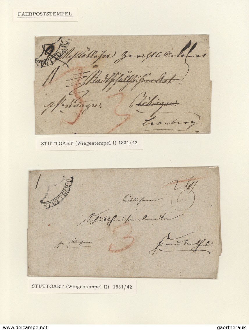 31328 Württemberg - Vorphilatelie: Ab 1738, wertvolle Sammlung WÜRTTEMBERG Alt- und Vorphilabriefe sowie w