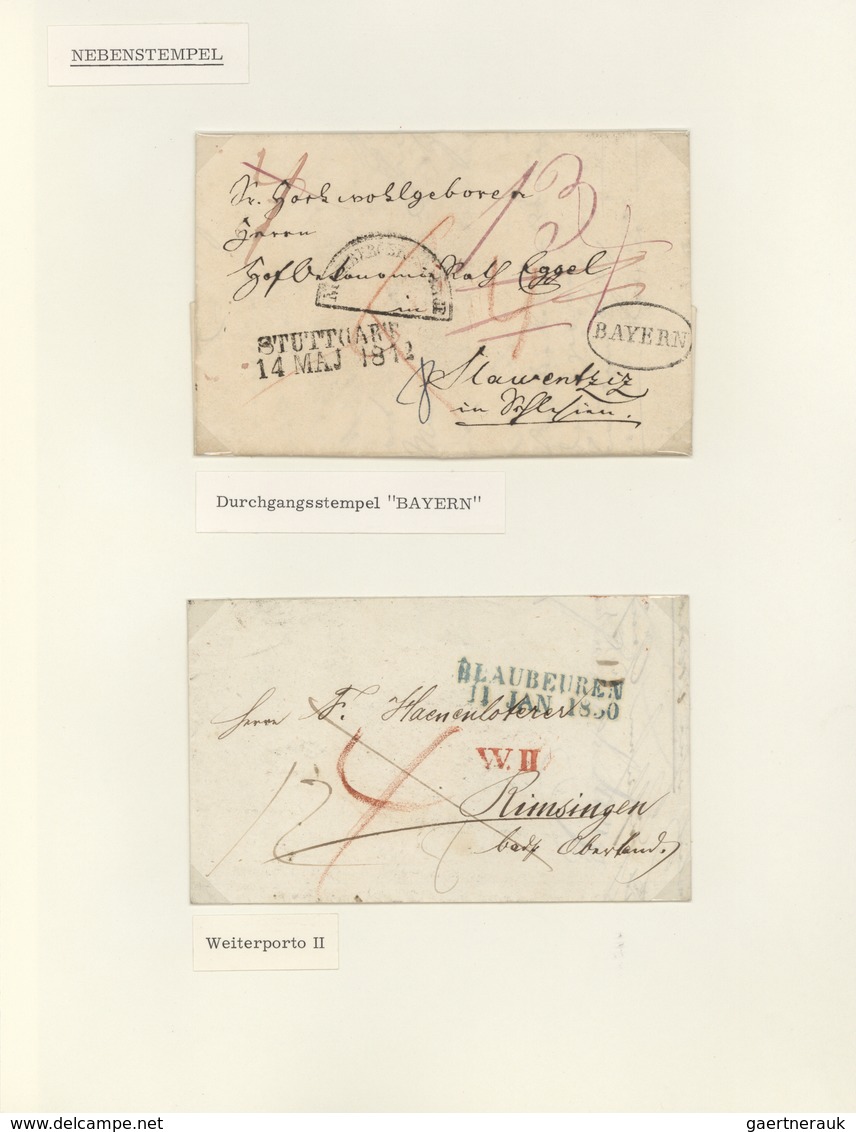 31328 Württemberg - Vorphilatelie: Ab 1738, wertvolle Sammlung WÜRTTEMBERG Alt- und Vorphilabriefe sowie w