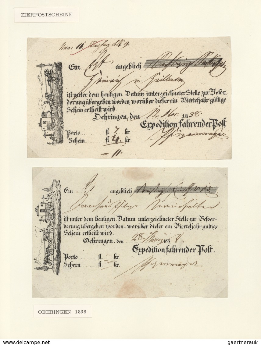 31328 Württemberg - Vorphilatelie: Ab 1738, wertvolle Sammlung WÜRTTEMBERG Alt- und Vorphilabriefe sowie w