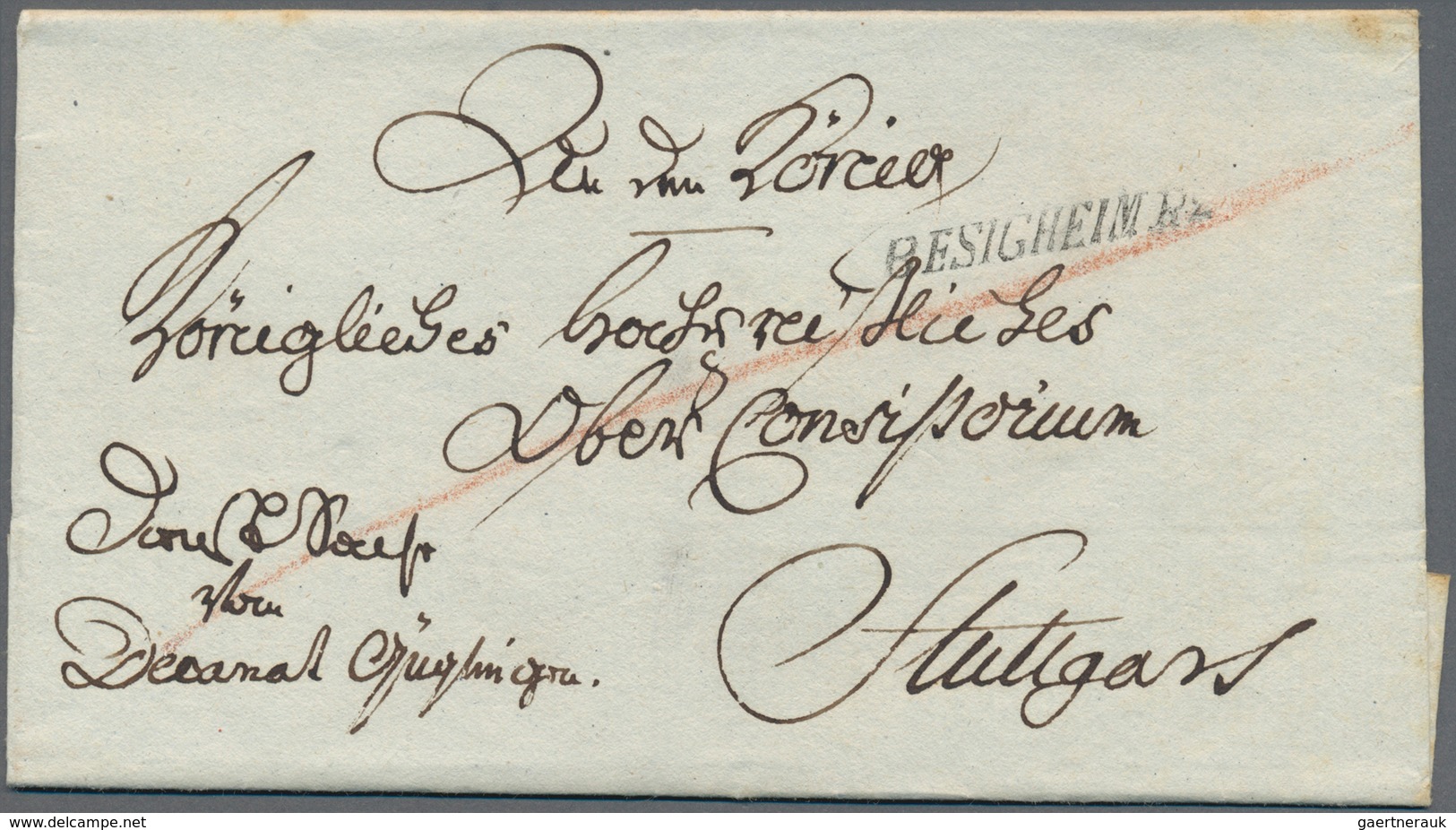 31329 Württemberg - Vorphilatelie: 1800/1870 (ca.), Interessante Sammlung Von über 70 Belegen Mit U.a. Vie - [Voorlopers