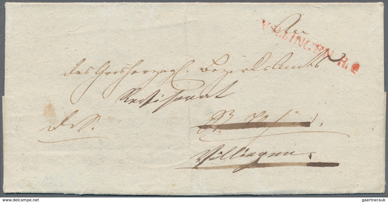 31329 Württemberg - Vorphilatelie: 1800/1870 (ca.), interessante Sammlung von über 70 Belegen mit u.a. vie