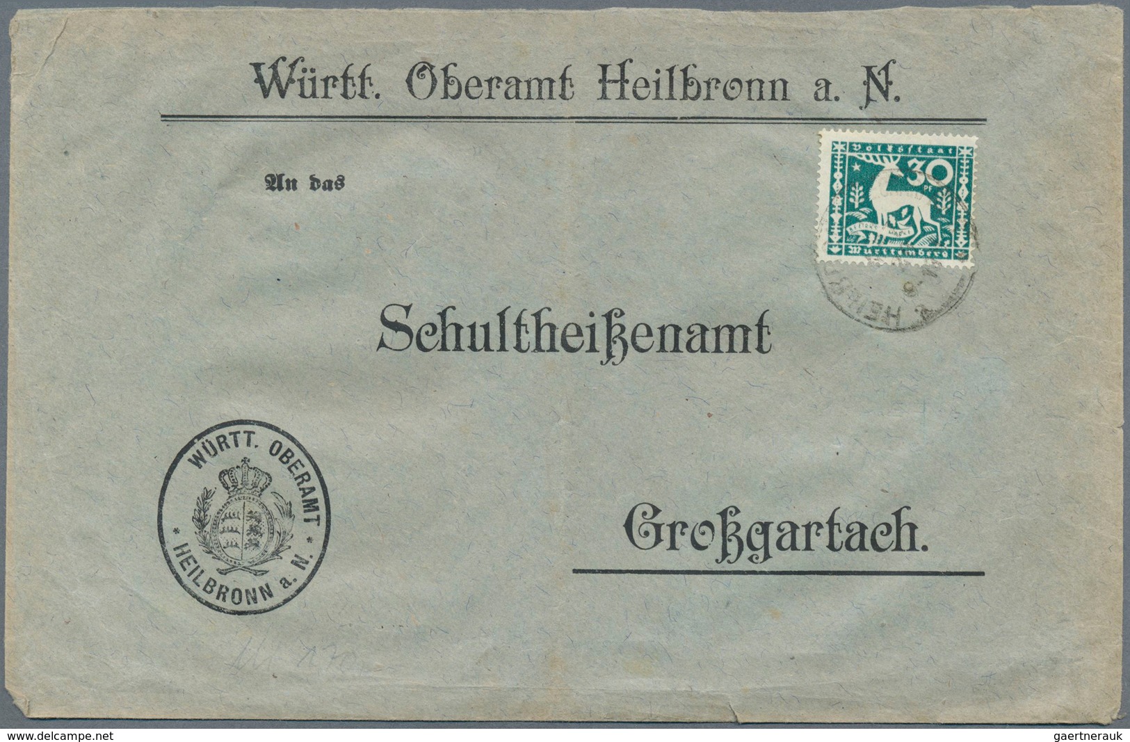 31330 Württemberg - Marken Und Briefe: 1784/1920 (ca.), Schöner Posten Von Ca. 30 Ehemaligen Auktions-Einz - Sonstige & Ohne Zuordnung