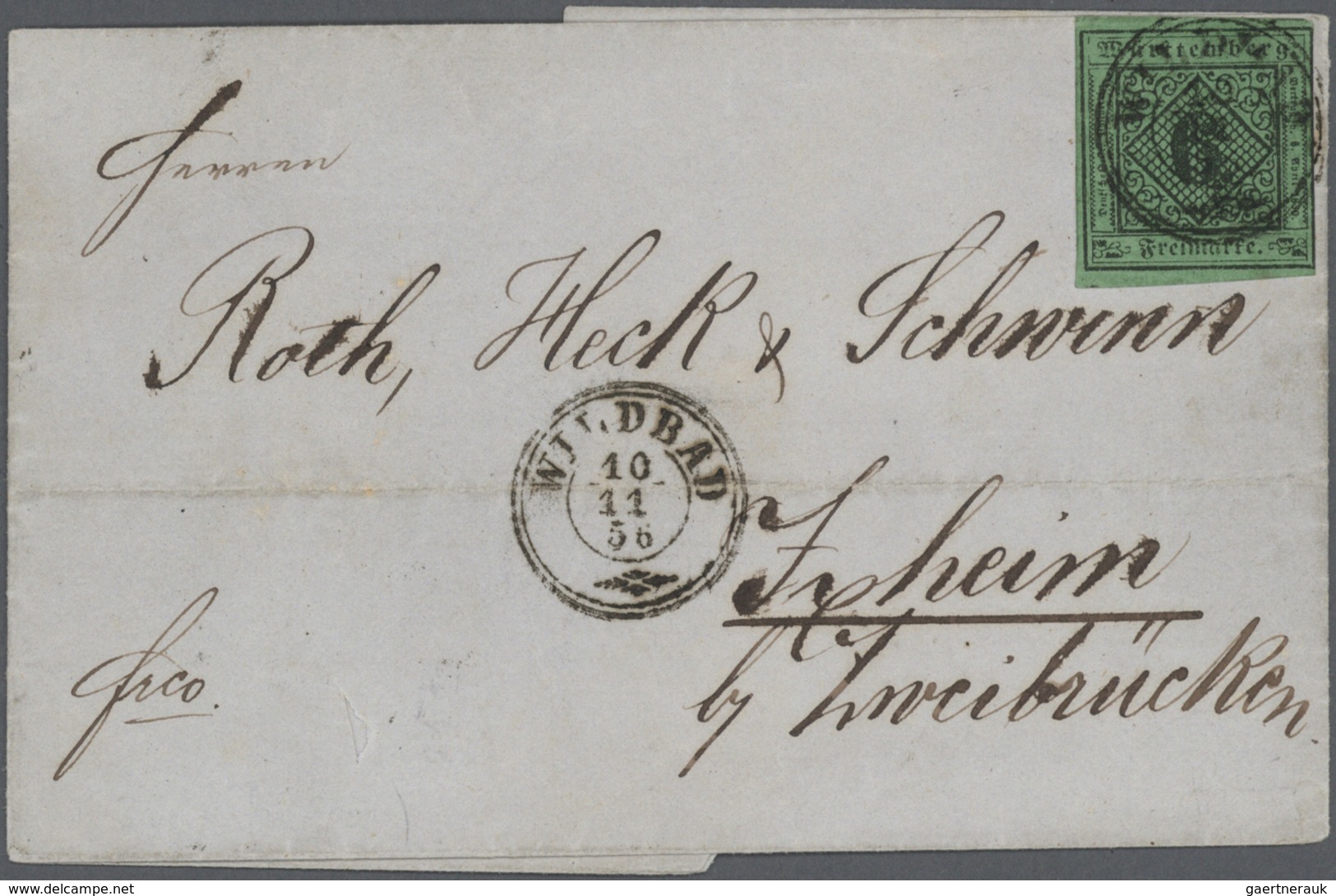 31332 Württemberg - Marken und Briefe: 1850/1874, interessante Sammlung von ca. 400 Belegen der Kreuzerzei