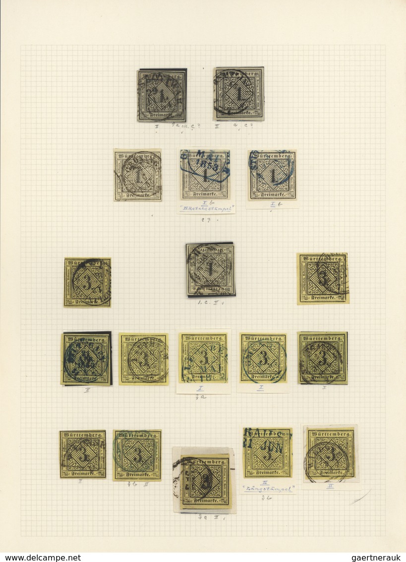 31340 Württemberg - Marken Und Briefe: 1851/1920, Umfangreiche Und Saubere Gestempelte Sammlung, Alle Mark - Sonstige & Ohne Zuordnung