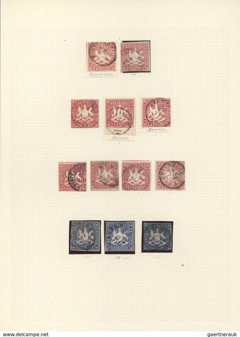 31340 Württemberg - Marken Und Briefe: 1851/1920, Umfangreiche Und Saubere Gestempelte Sammlung, Alle Mark - Andere & Zonder Classificatie