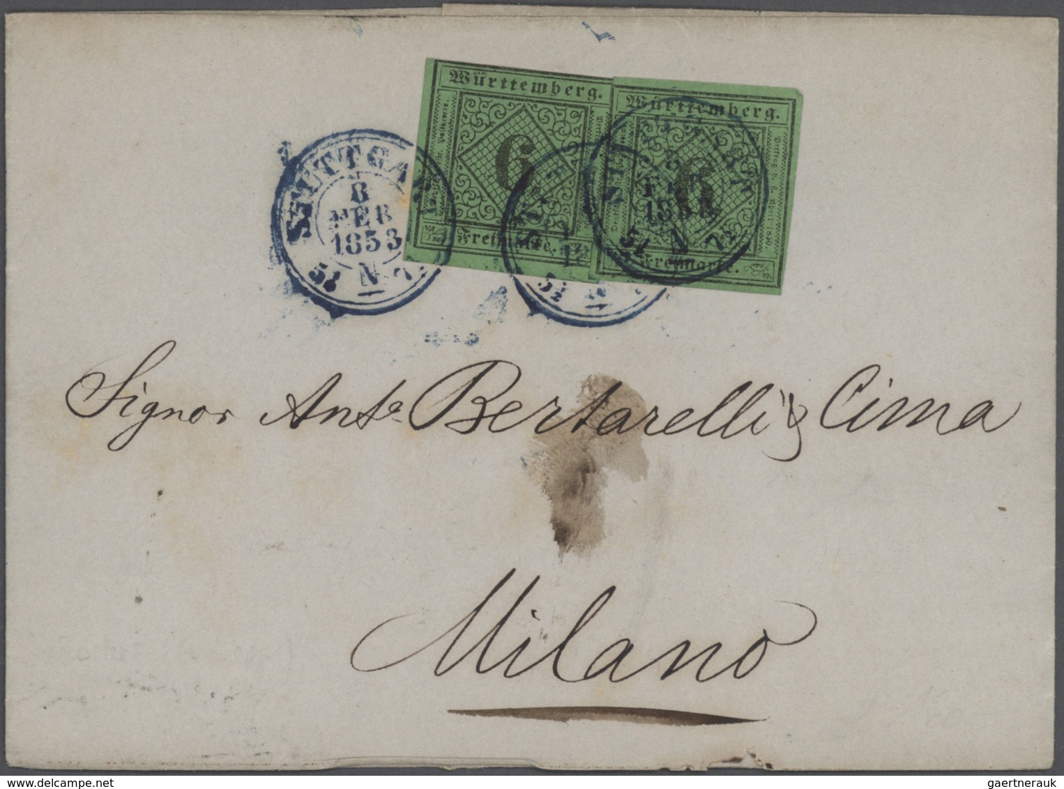 31346 Württemberg - Marken Und Briefe: 1851/75 (ca.), Tolle Briefe- Und Ganzsachensammlung Der Kreuzerzeit - Sonstige & Ohne Zuordnung