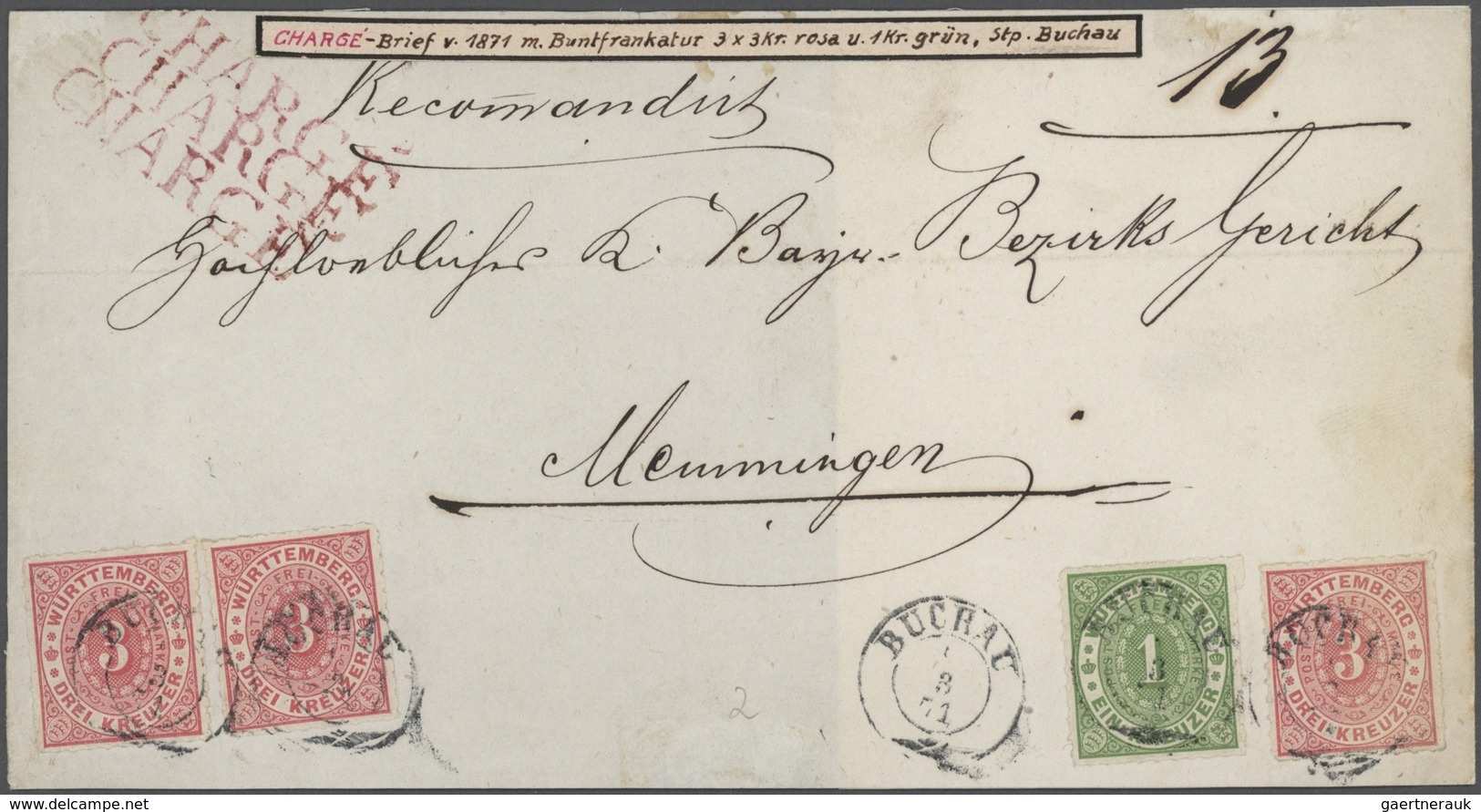 31346 Württemberg - Marken und Briefe: 1851/75 (ca.), Tolle Briefe- und Ganzsachensammlung der Kreuzerzeit