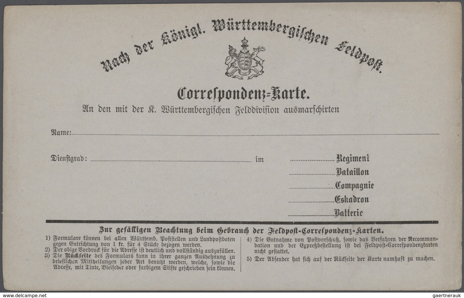 31346 Württemberg - Marken und Briefe: 1851/75 (ca.), Tolle Briefe- und Ganzsachensammlung der Kreuzerzeit