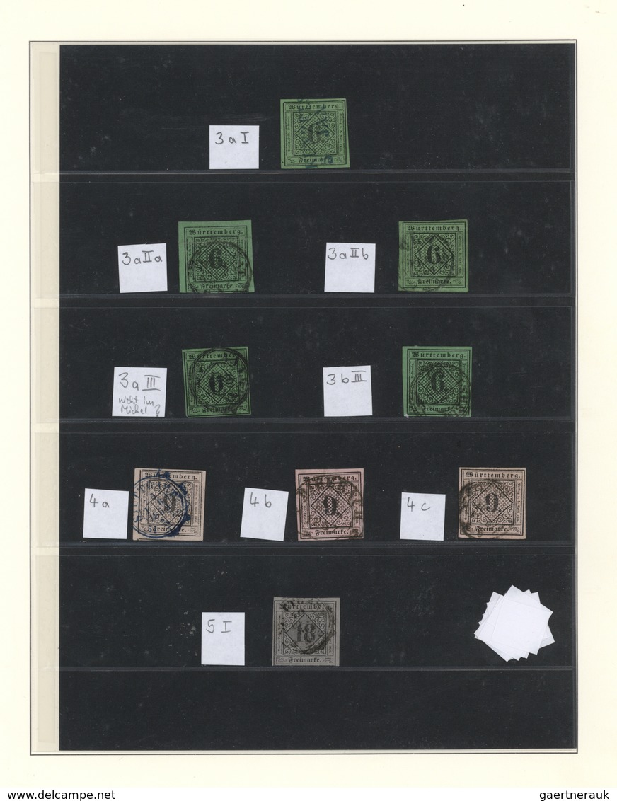 31347 Württemberg - Marken Und Briefe: 1851/75, Saubere Spezialsammlung Der Kreuzerzeit Mit Vielen Farben/ - Andere & Zonder Classificatie