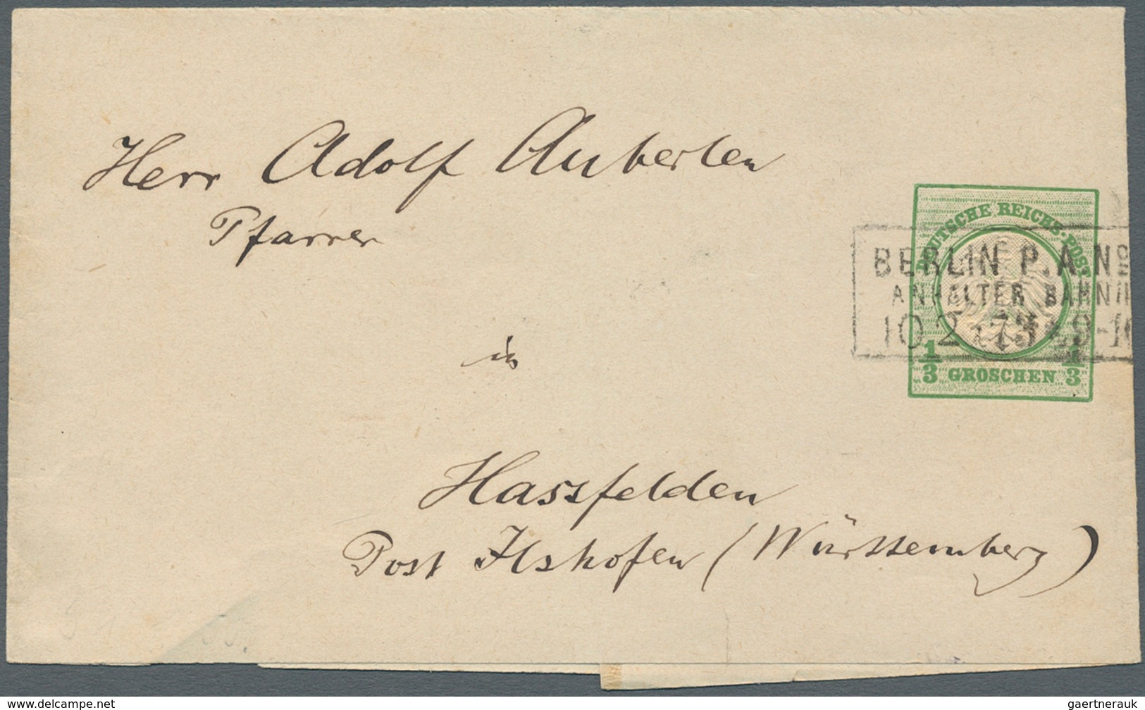 31348 Württemberg - Marken und Briefe: 1853/1920, Partie von ca. 120 Briefen, Karten und Ganzsachen, zusät
