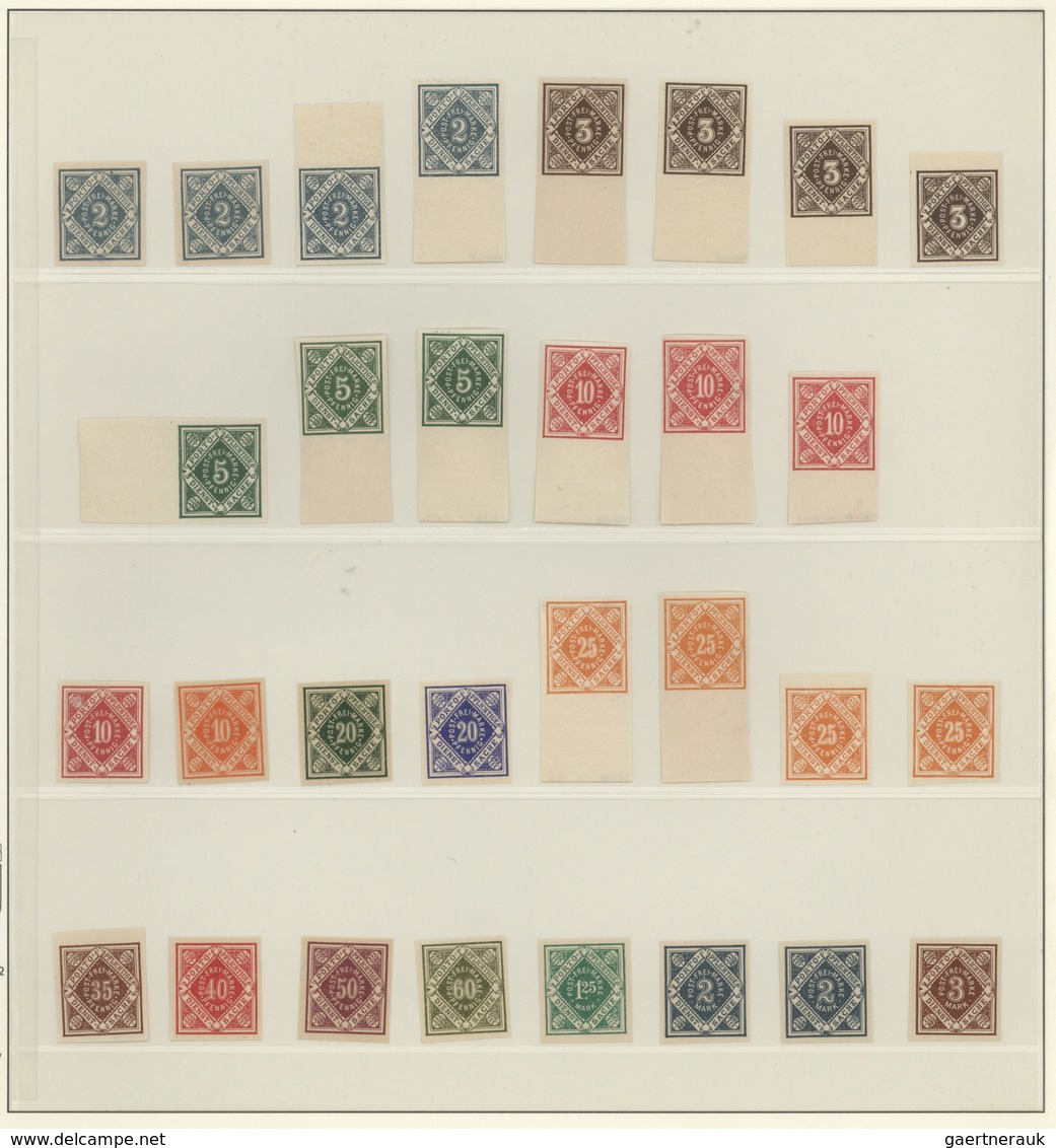 31349 Württemberg - Marken Und Briefe: 1857/1920, Gut Ausgebaute Ungebrauchte Bzw. Postfrische Sammlung, D - Andere & Zonder Classificatie