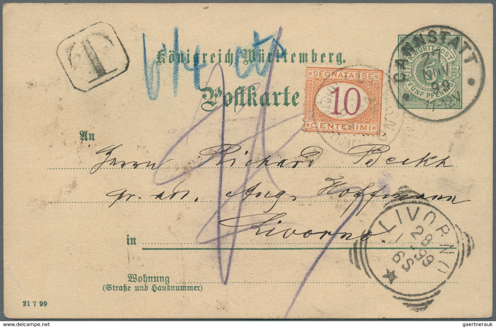 31351 Württemberg - Marken Und Briefe: 1863/1923, Kleine Vielseitige Sammlung Von Briefen, Karten Und Ganz - Andere & Zonder Classificatie