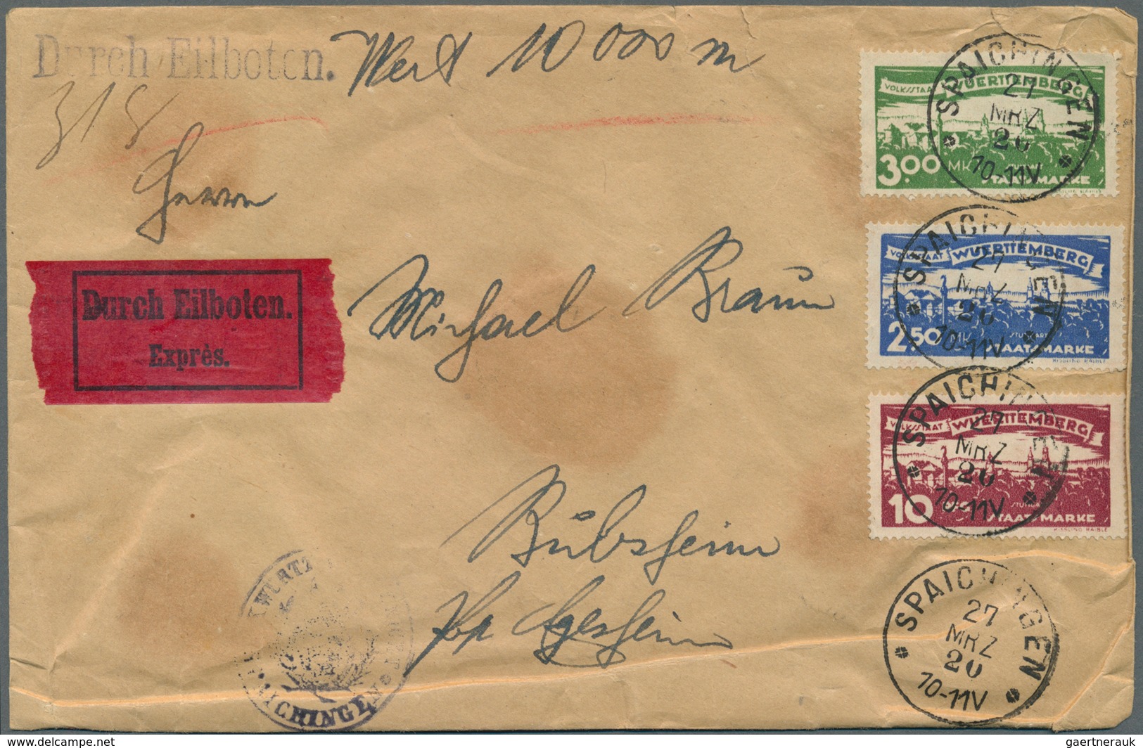 31351 Württemberg - Marken Und Briefe: 1863/1923, Kleine Vielseitige Sammlung Von Briefen, Karten Und Ganz - Sonstige & Ohne Zuordnung