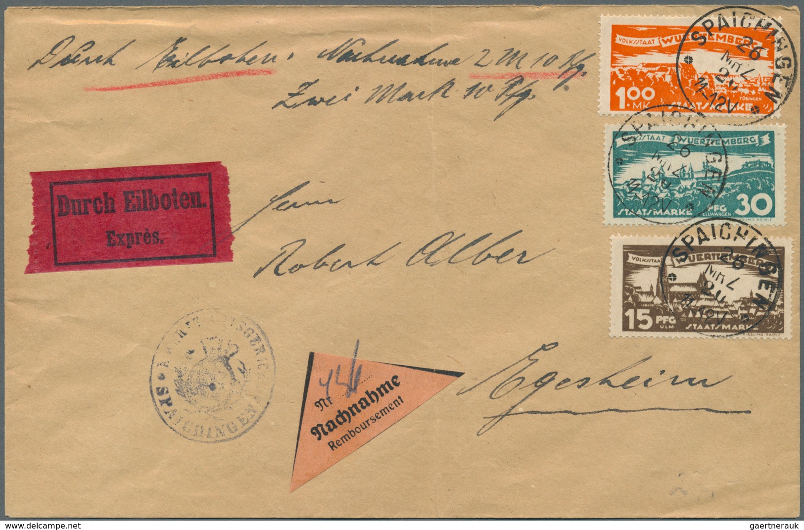 31351 Württemberg - Marken Und Briefe: 1863/1923, Kleine Vielseitige Sammlung Von Briefen, Karten Und Ganz - Sonstige & Ohne Zuordnung