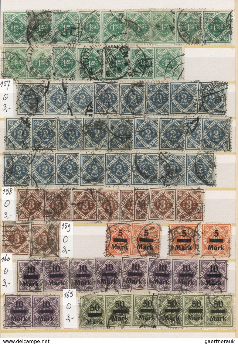 31358 Württemberg - Marken und Briefe: 1880/1923 (ca.), gestempelter Bestand der von fast 1.200 Marken der