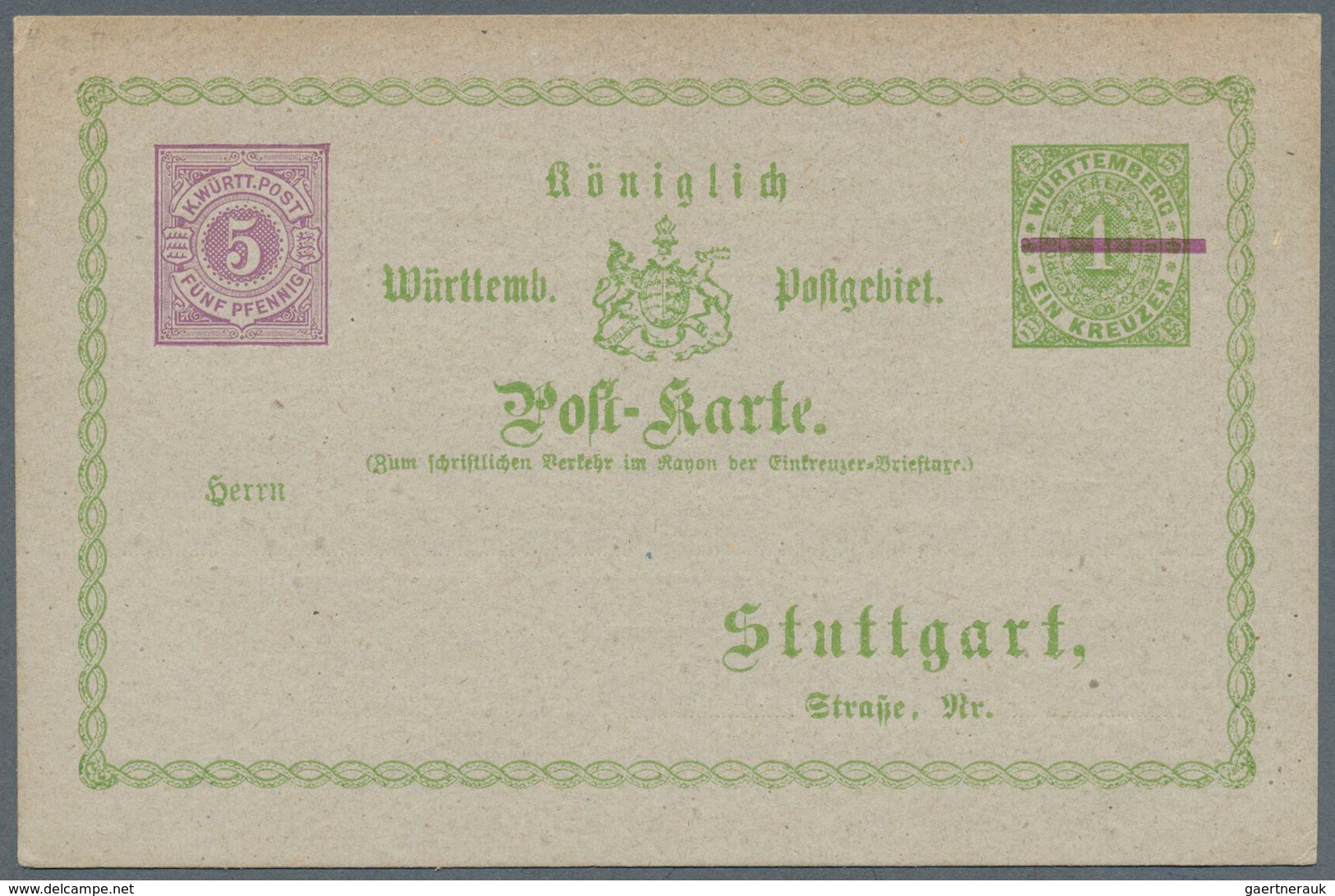 31363 Württemberg - Ganzsachen: 1862/1922, Umfangreiche Slg. Mit über 200 Verschiedenen Meist Ungebrauchte - Sonstige & Ohne Zuordnung