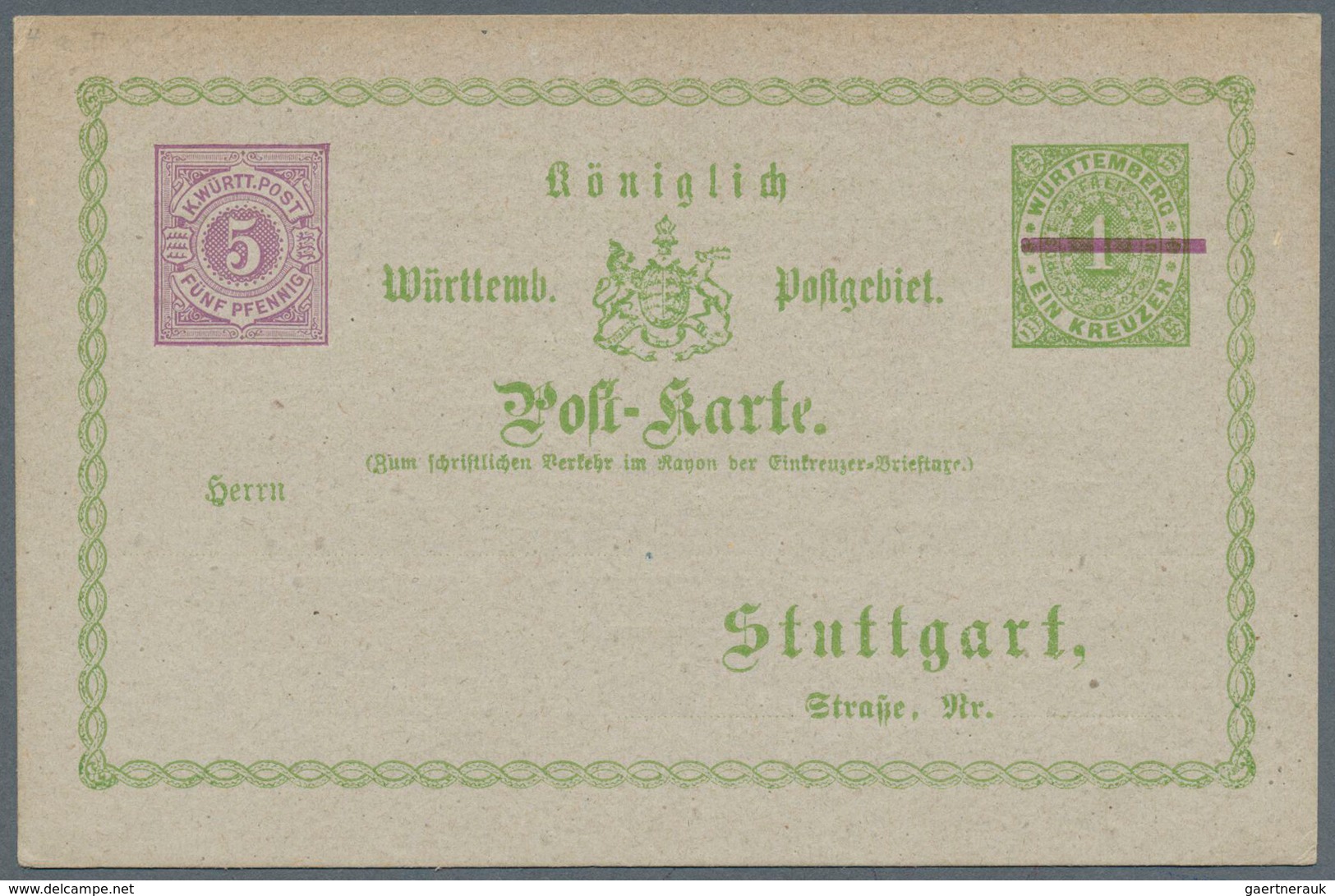 31363 Württemberg - Ganzsachen: 1862/1922, Umfangreiche Slg. Mit über 200 Verschiedenen Meist Ungebrauchte - Andere & Zonder Classificatie