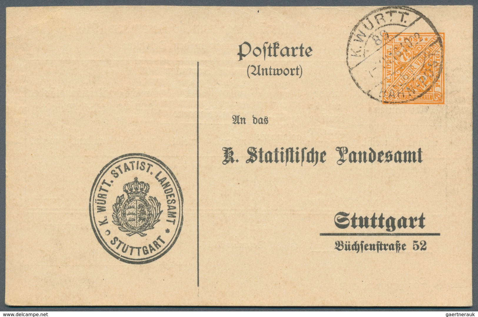 31364 Württemberg - Ganzsachen: 1862/1920, Sehr Umfangreiche Sammlung Ab U 1 Bis DPB 67, Insgesamt 807 Nur - Andere & Zonder Classificatie