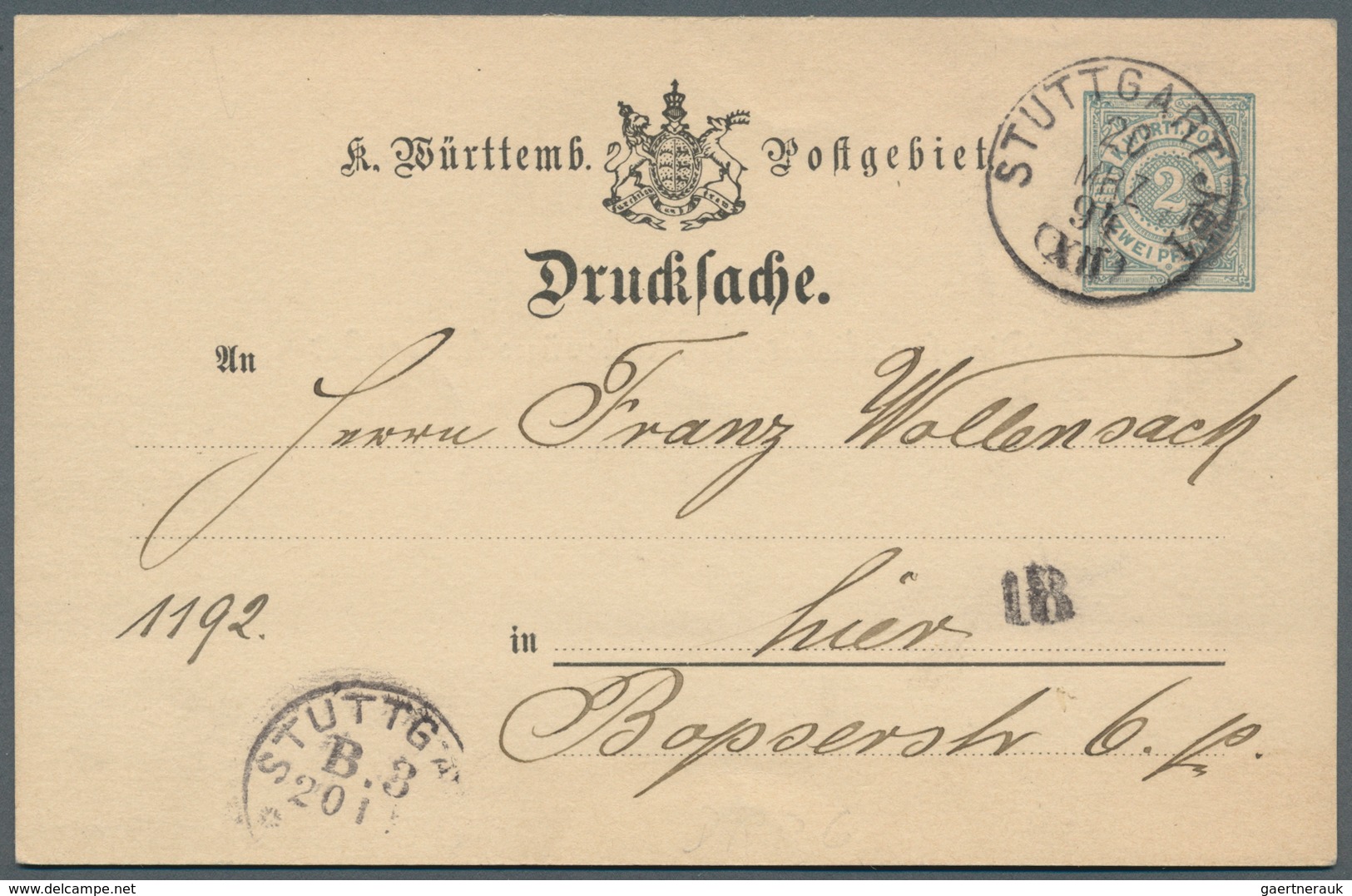 31364 Württemberg - Ganzsachen: 1862/1920, sehr umfangreiche Sammlung ab U 1 bis DPB 67, insgesamt 807 nur