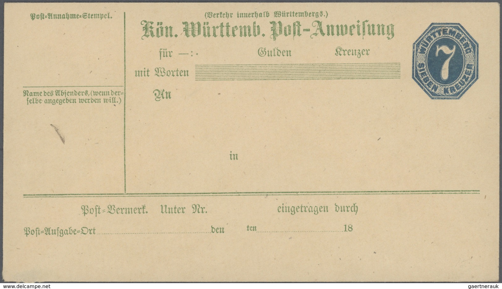 31365 Württemberg - Ganzsachen: 1862/1899, Meist Ungebrauchte Sammlung Mit Vielen Verschiedenen Umschlägen - Andere & Zonder Classificatie