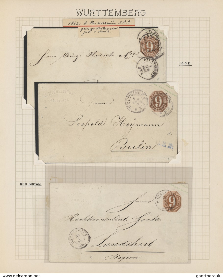 31366 Württemberg - Ganzsachen: Ab 1862, KREUZERAUSGABEN. Uralte Und Umfangreiche Spezialsammlung In 4 Bän - Sonstige & Ohne Zuordnung