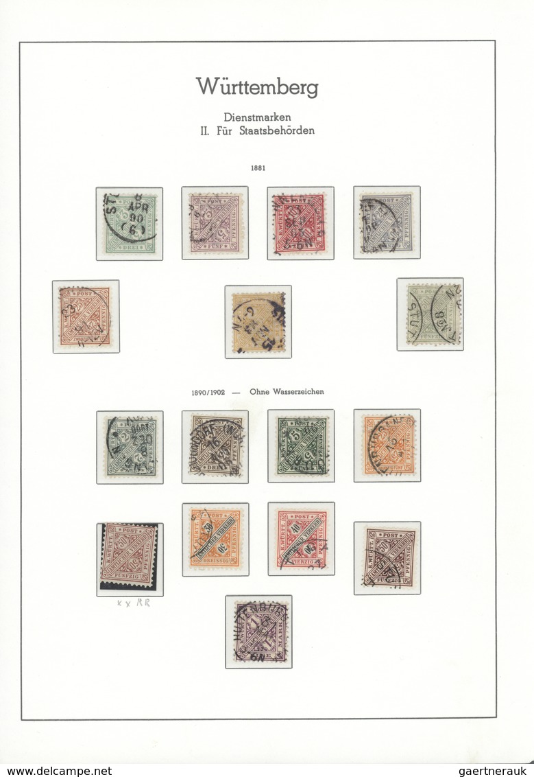 31370 Württemberg - Ganzsachen: 1875/1925, Umfangreiche Sammlung Mit Marken Sowie Vielen Belegen Und Diens - Andere & Zonder Classificatie