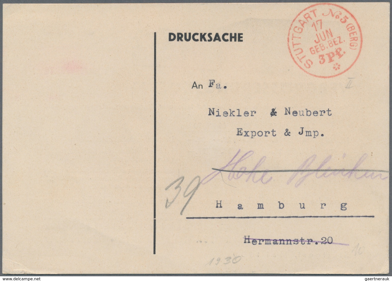 31378 Württemberg - Stempel: FRANCO-STEMPEL: 1898/1948, Sammlung Von Ca. 100 Belegen Von Stuttgart, Cannst - Andere & Zonder Classificatie