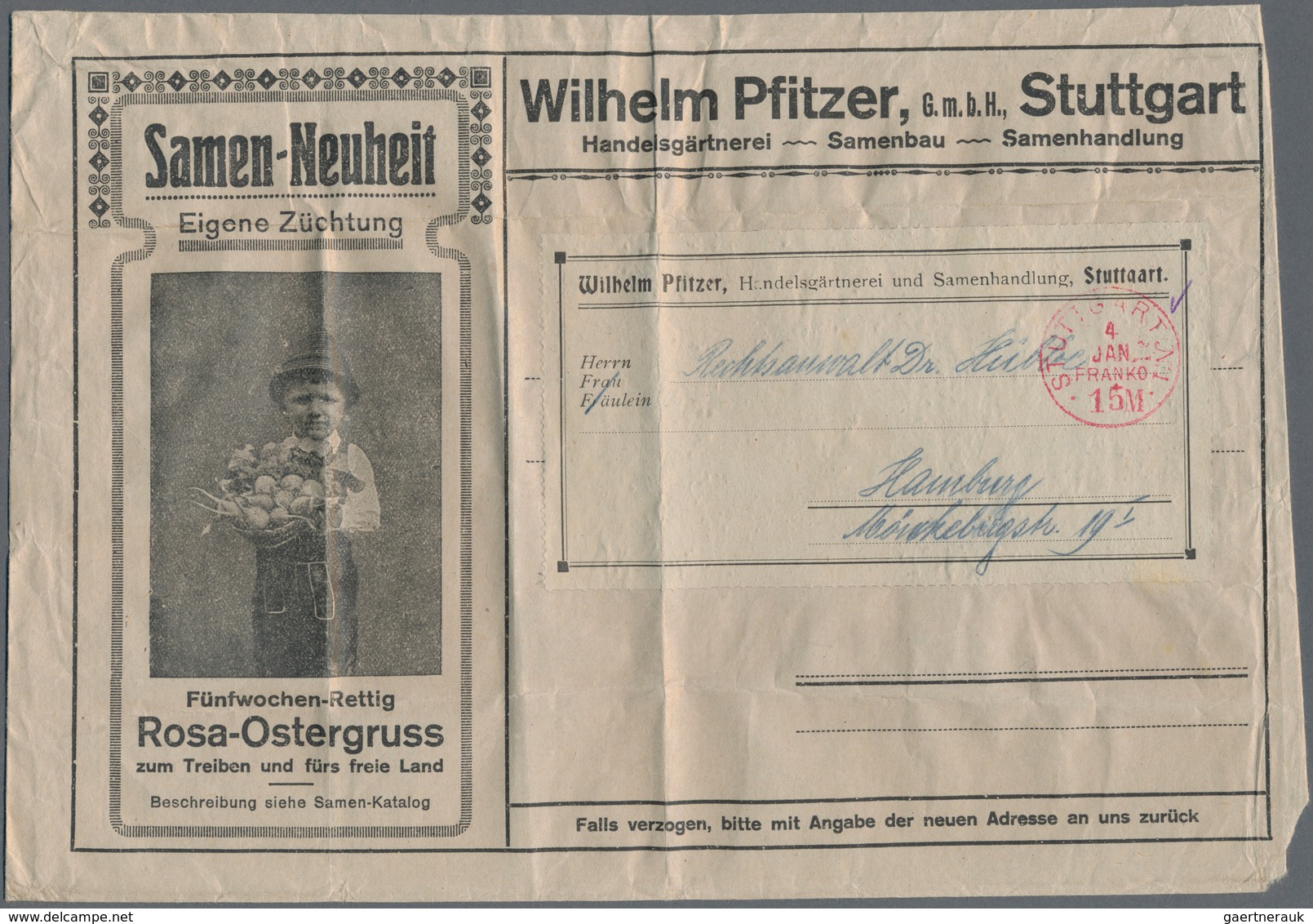 31378 Württemberg - Stempel: FRANCO-STEMPEL: 1898/1948, Sammlung Von Ca. 100 Belegen Von Stuttgart, Cannst - Andere & Zonder Classificatie