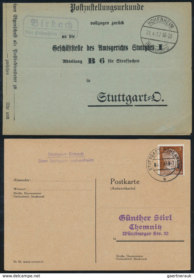 31380 Württemberg - Stempel: LANDPOST-STEMPEL: 1933/1945, Sammlung Von Ca. 20 Belegen Aus Dem Landpost-Ber - Sonstige & Ohne Zuordnung