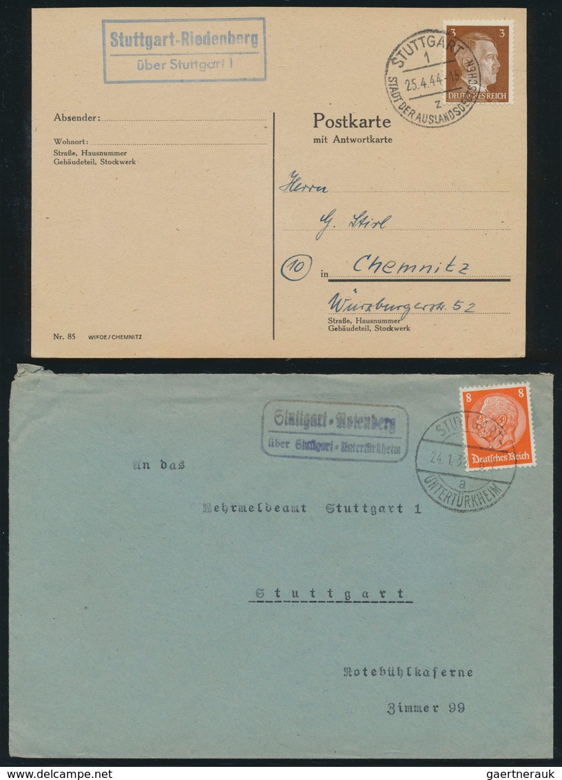 31380 Württemberg - Stempel: LANDPOST-STEMPEL: 1933/1945, Sammlung von ca. 20 Belegen aus dem Landpost-Ber