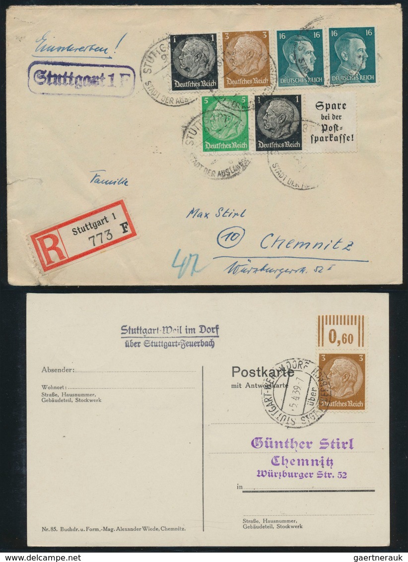 31380 Württemberg - Stempel: LANDPOST-STEMPEL: 1933/1945, Sammlung von ca. 20 Belegen aus dem Landpost-Ber