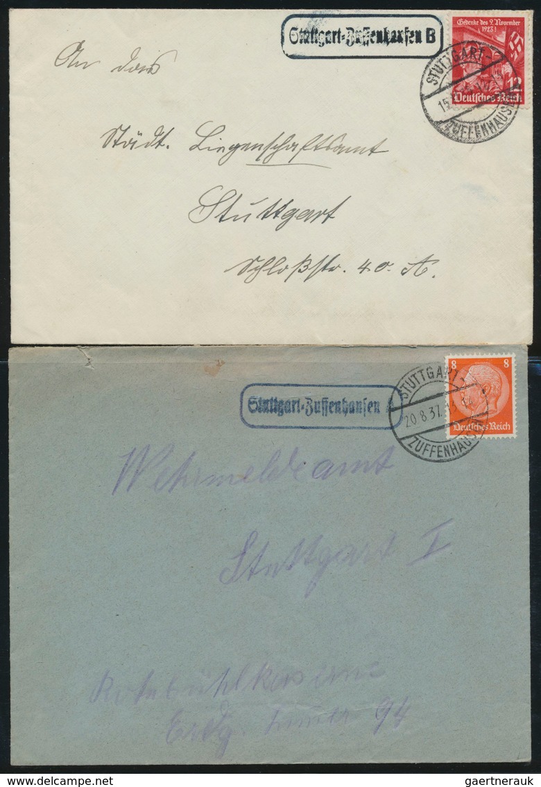 31380 Württemberg - Stempel: LANDPOST-STEMPEL: 1933/1945, Sammlung von ca. 20 Belegen aus dem Landpost-Ber