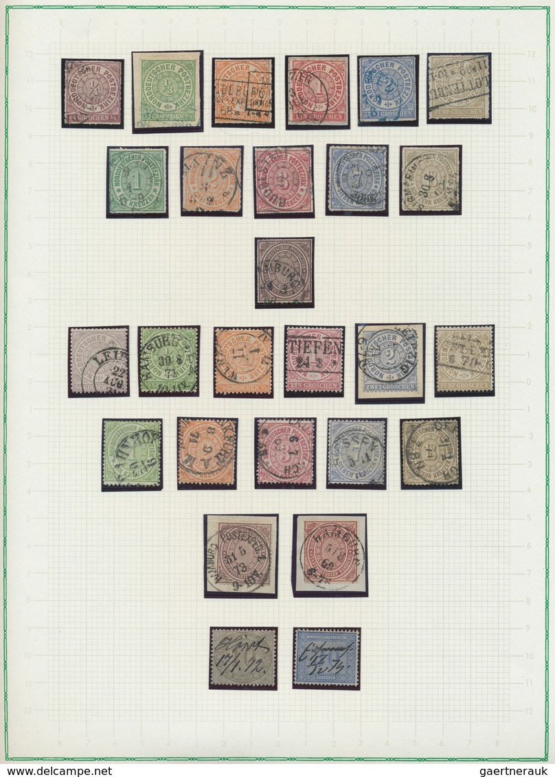 31385 Norddeutscher Bund - Marken Und Briefe: 1868/1874, In Den Hauptnummern Komplette Gestempelte Sammlun - Andere & Zonder Classificatie